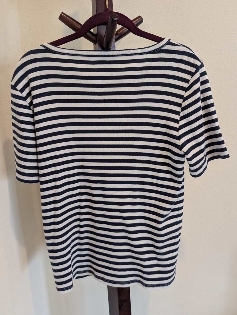 J Crew Cotton Blue Stripe Short Sleeve Two Top Bundle, Size L - Picture 14 of 16